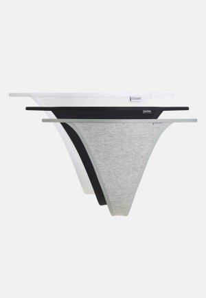 Calvin Klein String Thong 3PK MPI BLACK/WHITE/GREY L