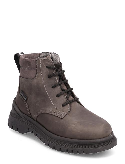 Boots - Flat - With Lace And Zip ANGULUS Brown