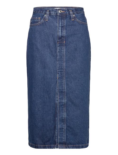 Mango Denim Midi-Skirt Mango Blue