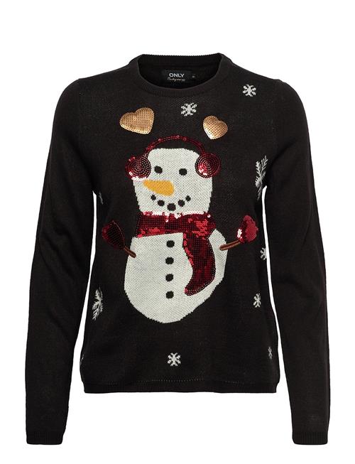 Se ONLY Onlxmas Exclusive Snowman Pullover Knt ONLY Black ved Booztlet