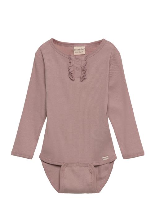 Minymo Body Ls Rib Minymo Pink