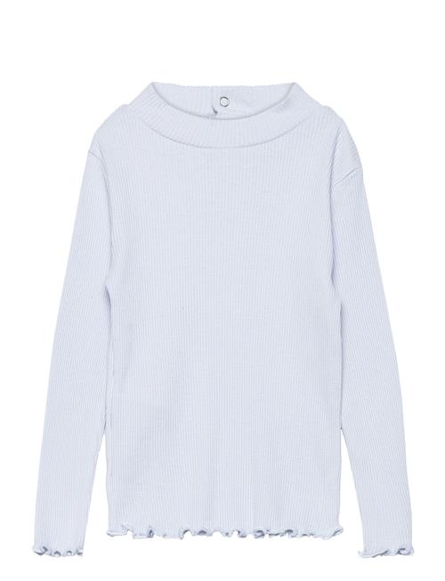 Mango Long Sleeve Cotton T-Shirt Mango Blue