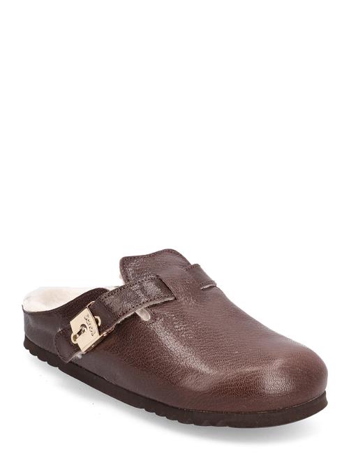 Se Scholl Sl Grace Leather Dk Brown Scholl Brown ved Booztlet