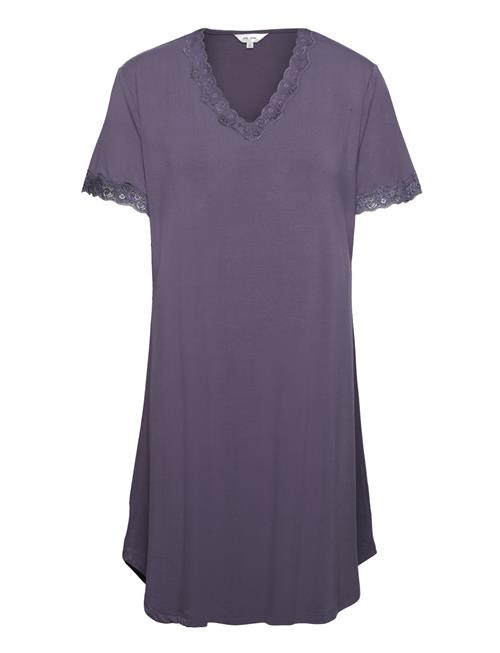 Lady Avenue Bamboo Short Sleeve Nightdress With Lady Avenue Blue