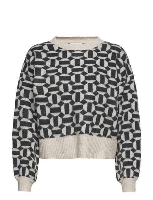 Se ONLY Onlgeo Life L/S Pullover Knt ONLY Patterned ved Booztlet