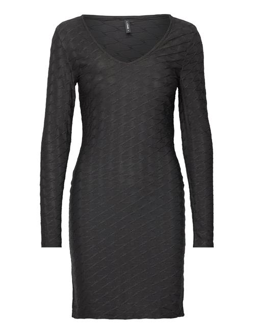 ONLY Onlastra L/S V-Neck Glitter Dress Jrs ONLY Black