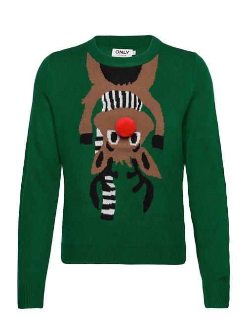 ONLY Onlxmas Deer Ls O-Neck Box Knt ONLY Green