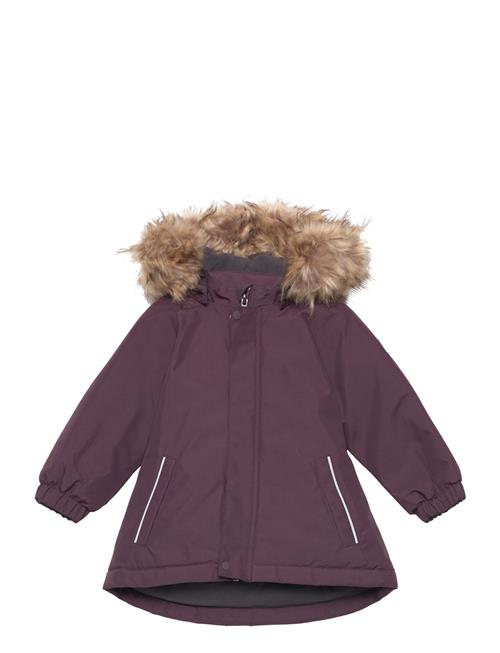 Color Kids Parka W. Fake Fur Color Kids Purple