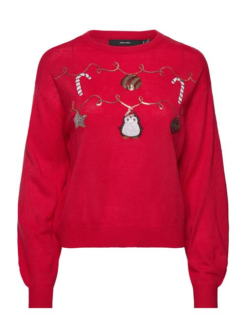 Vero Moda Vmgarland Ls O-Neck Pullover Xmas Vero Moda Red