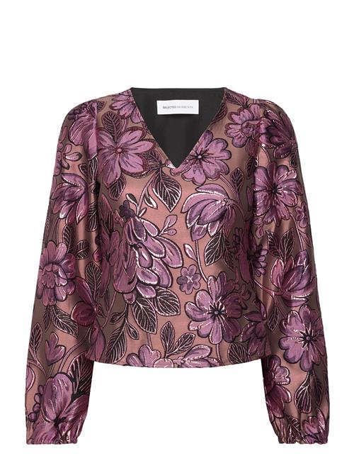 Se Slfpaula Pink Lavender Ls Top B Selected Pink ved Booztlet