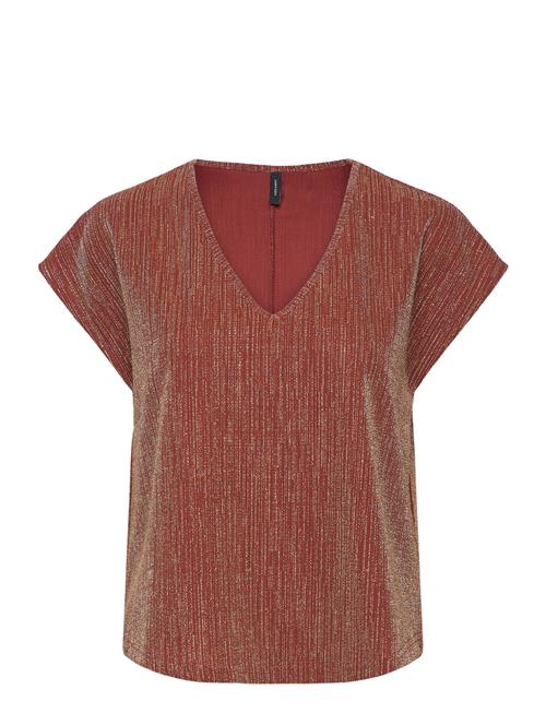 Vero Moda Vmelma S/S V-Neck Top Jrs Btq Vero Moda Red