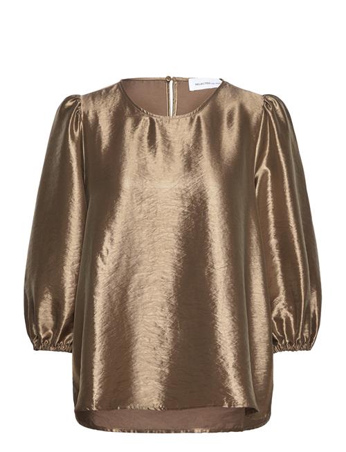 Selected Femme Slfsilva 3/4 Top B Selected Femme Gold