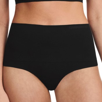 Chantelle Trusser Smooth Comfort High Waisted Thong Sort Small Dame