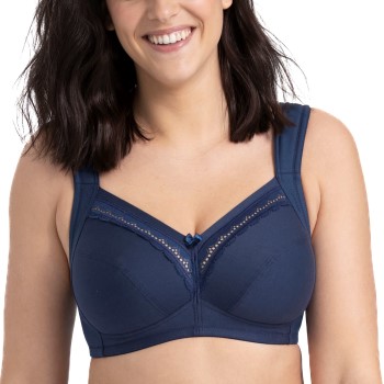 Se Miss Mary of Sweden Miss Mary Always Cotton Soft Bra Bh Mørkblå G 105 Dame ved Timarco