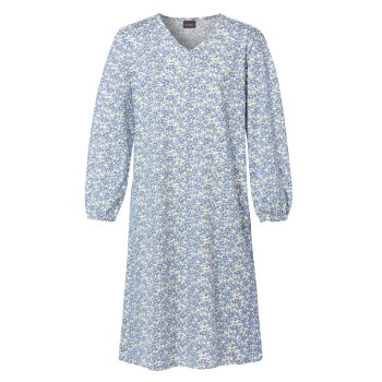 Trofé Trofe Pretty Long Sleeve Dress Blå Mønster bomuld Large Dame