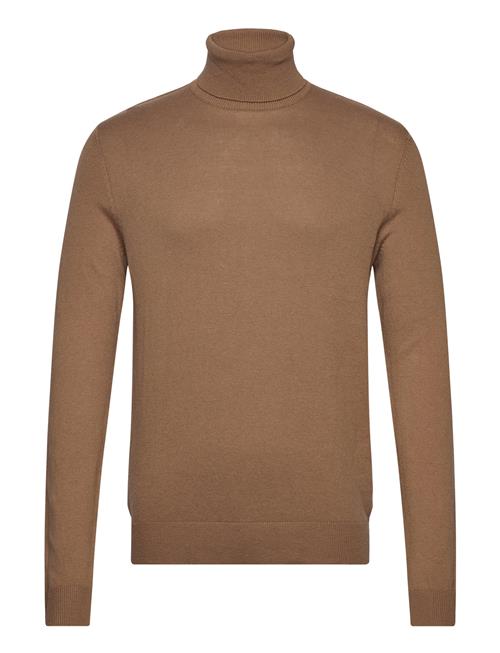 Se Jack & Jones Jjeemil Knit Roll Neck Noos Jack & J S Brown ved Booztlet