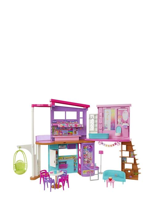Vacation House Playset With 30+ Pieces, Toy For 3 Year Olds & Up Barbie Patterned