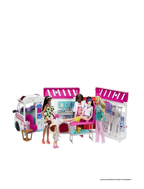 Toys, Transforming Ambulance And Clinic Playset, 20+ Accessories, Care Clinic Barbie Patterned