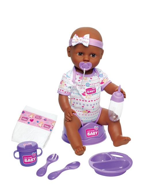 Se Simba Toys Nbb Baby Doll, Violet Accessories Simba Toys Patterned ved Booztlet