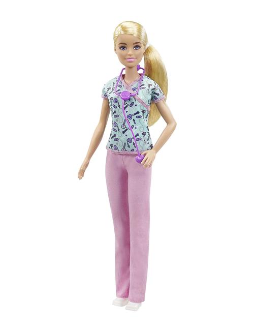 Nurse Doll With Scrubs, Clothes And Accessories Barbie Patterned