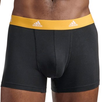 adidas 3P Active Flex Cotton Trunk Sort/Orange bomuld Large Herre