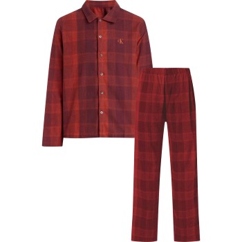 Se Calvin Klein Pure Flannel Pyjamas Rød bomuld Small Herre ved Timarco