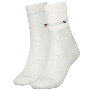 Tommy Hilfiger Legwear Tommy Hilfiger Strømper 2P Women Gifting Boucle Stripe Sock Hvid Str 35/38 Dame