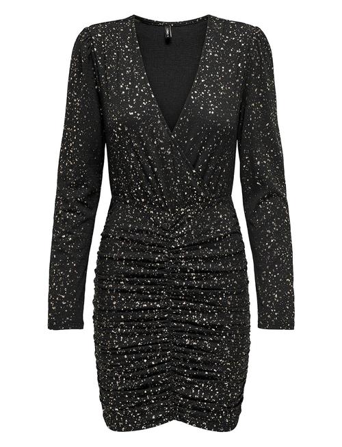 ONLY Onlnew Pella L/S Wrap Foil Dress Jrs ONLY Black