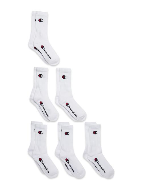 Champion 6Pk Crew Socks Champion White