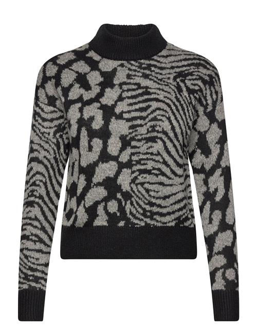 Se Vero Moda Vmvera Animal Ls Highneck Pullover Bf Vero Moda Black ved Booztlet