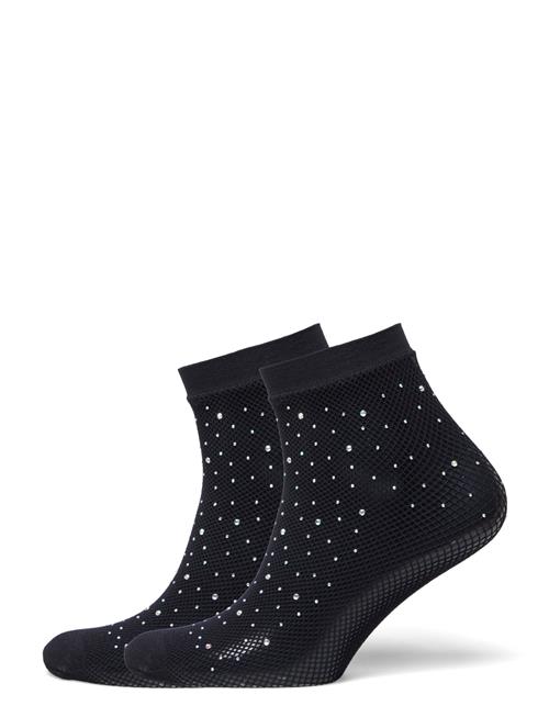 Pieces -Pcclaire Fishnet Glitter Socks 2-Pack Pieces Black