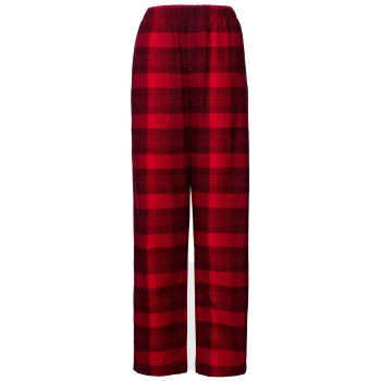 Calvin Klein Long Flannel Sleep Pant Sort/Rød bomuld X-Large Dame