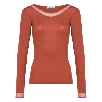 Se Femilet Juliana Long Sleeve Ambre merinould 40 Dame ved Timarco