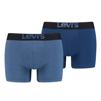 Levis 2P Men Optical Illussion Boxer Brief Marine/Blå bomuld X-Large Herre