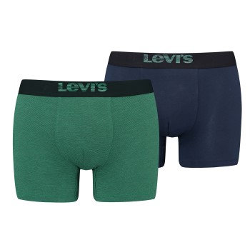 Levis 2P Men Optical Illussion Boxer Brief Grøn Mønster bomuld Large Herre