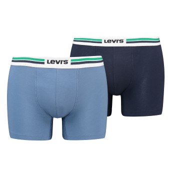 Levis 2P Men Sportswear Logo Boxer Brief Marine/Blå bomuld Large Herre