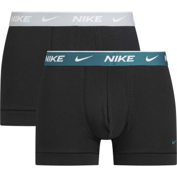 Nike 2P Everyday Cotton Stretch Trunk Sort/Grå bomuld X-Large Herre