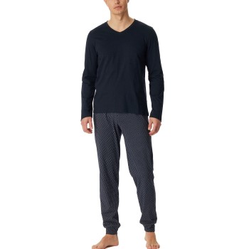 Se Schiesser Casual Essentials Long Sleeve Pyjamas After Dark bomuld 50 Herre ved Timarco