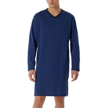 Se Schiesser Comfort Essentials Men Nightdress Marineblå bomuld 52 Herre ved Timarco