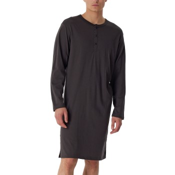 Schiesser Comfort Nightwear Men Nightdress Antracit bomuld 52 Herre