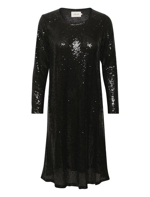 Crcaska Sequins Dress - Shift Fit Cream Black