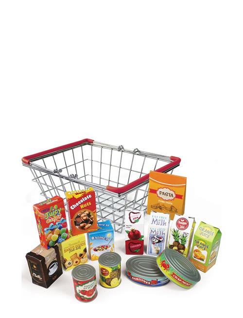 Magni Toys Metal Basket With Grocery Products Magni Toys Patterned