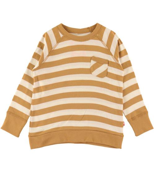 Se Katvig Bluse - Karamel/Hvid Stribet ved KidsWorld