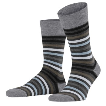 Falke KGaA Falke Strømper Stripe Socks Sort/Grå Str 47/50 Herre