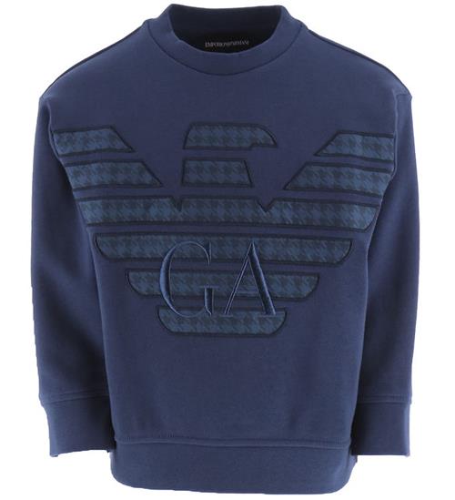 Se Emporio Armani Emporio Armani Sweatshirt - Insegna Blue m. Logo ved KidsWorld