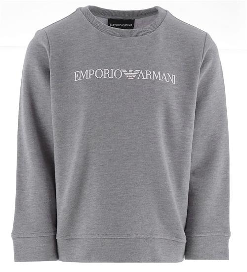 Emporio Armani Sweatshirt - GrÃ¥meleret m. Hvid