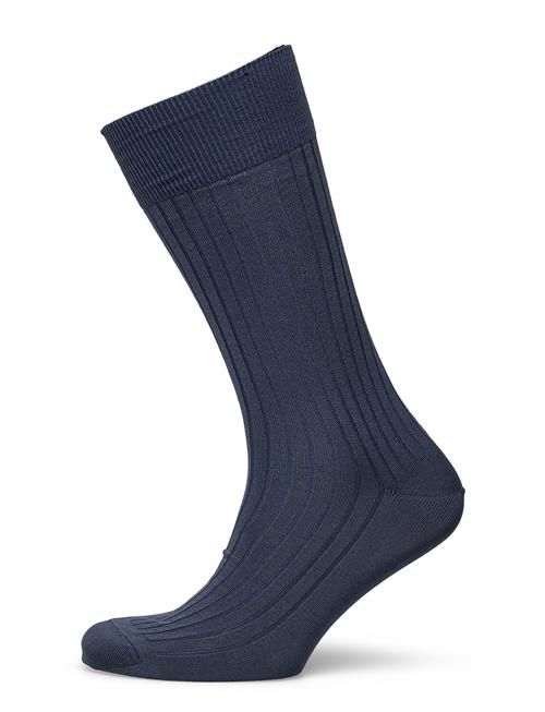 AN IVY Indigo Ribbed Socks AN IVY Blue