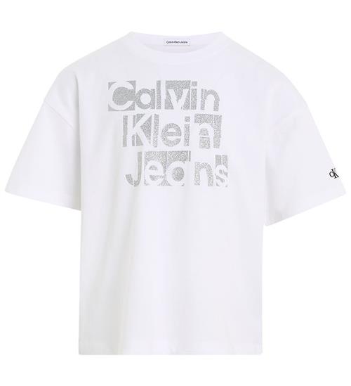 Calvin Klein Calvin Klein T-shirt - Metallic CKJ Boxy - Bight White