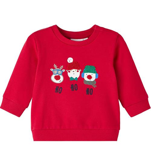 Se Name It Name It Sweatshirt - NbnRuby - Jester Red m. Juledyr ved KidsWorld