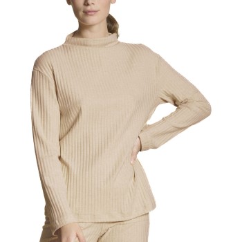 Se Calida Home Hub Sweater Creme bomuld Large Dame ved Timarco